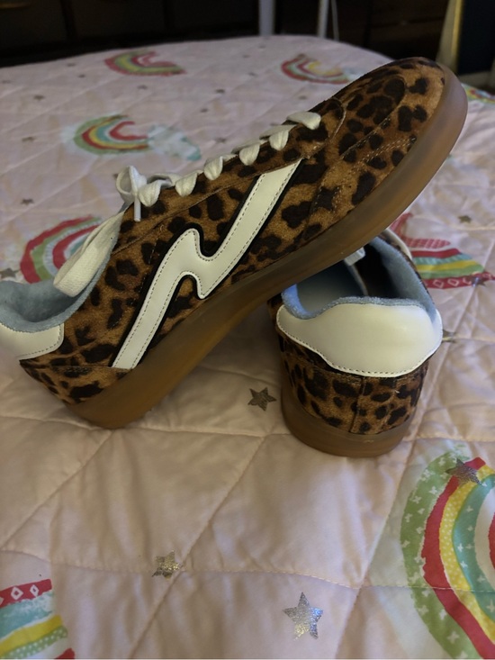 Madden Girl Shoes - Madden Girl Leopard Print Sneakers with White Accent